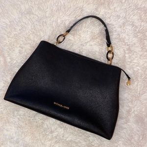 Michael Kors black handbag with gold detailing